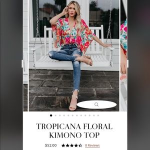 Vici Tropicana Floral Kimono Top